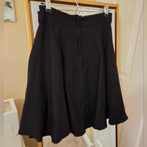 Collectif Skater Skirt In Black Size M UK 12 US 8 - Picture 2 of 4